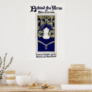 Póster Cartel vintage Art Nouveau 1890s Detrás del tapiz