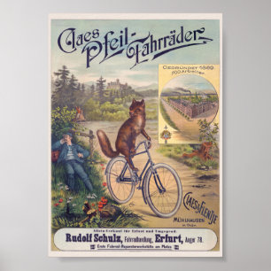 Póster Cartel Vintage Claes Pfeil-Bicicletas 1905