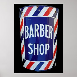 Póster cartel vintage de barbería