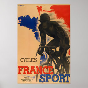 Póster Cartel vintage de bicicleta France-Sport