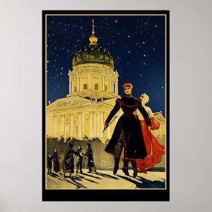 Póster Cartel Vintage de Turismo de Rusia