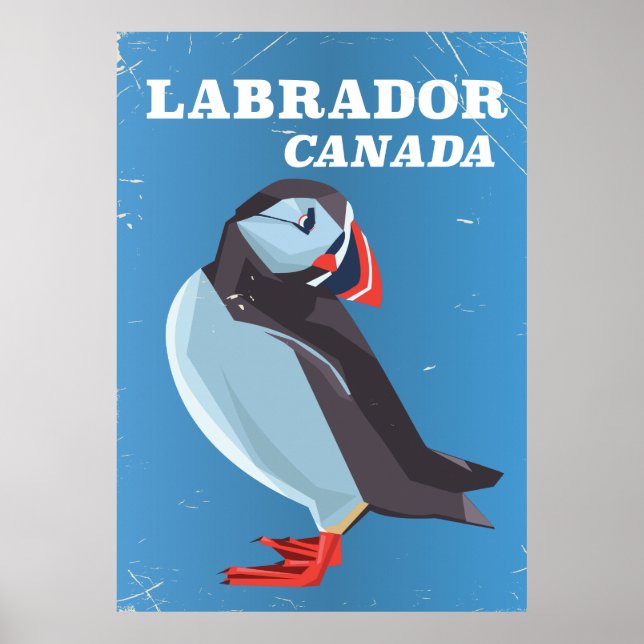 Póster Cartel vintage de viaje a Labrador Canadá Fraileci (Frente)