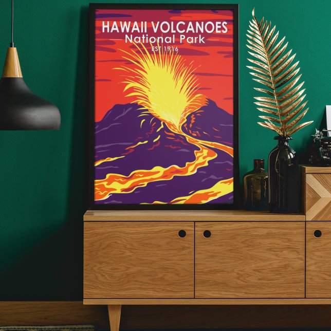 Póster Cartel vintage del Parque Nacional de Volcanes de  (Subido por el creador)
