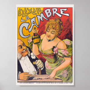 Póster Cartel Vintage Élixir La Cambre ca. 1900