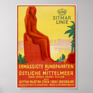 Póster Cartel Vintage Sitmar Linie años 30