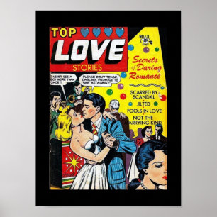 Póster Carteles antiguos portadas de cómics historias de