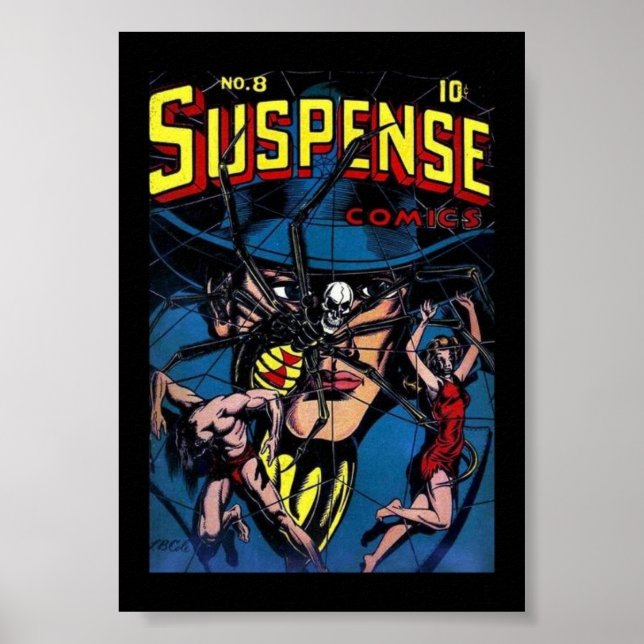 Póster Carteles antiguos portadas de cómics suspense (Frente)