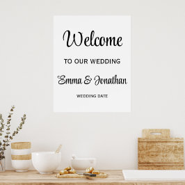 Póster Carteles de bienvenida de la fiesta de bodas