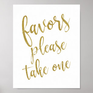 Póster Carteles de Boda Favoritos Por Favor Tome Uno Bril