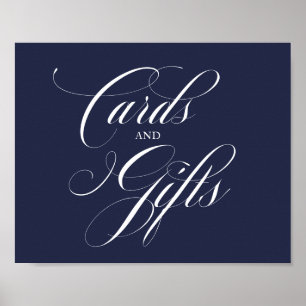 Póster Carteles de Bodas de Tarjetas y Regalos Caligrafía