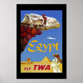 Póster Carteles de época viajan a Egipto