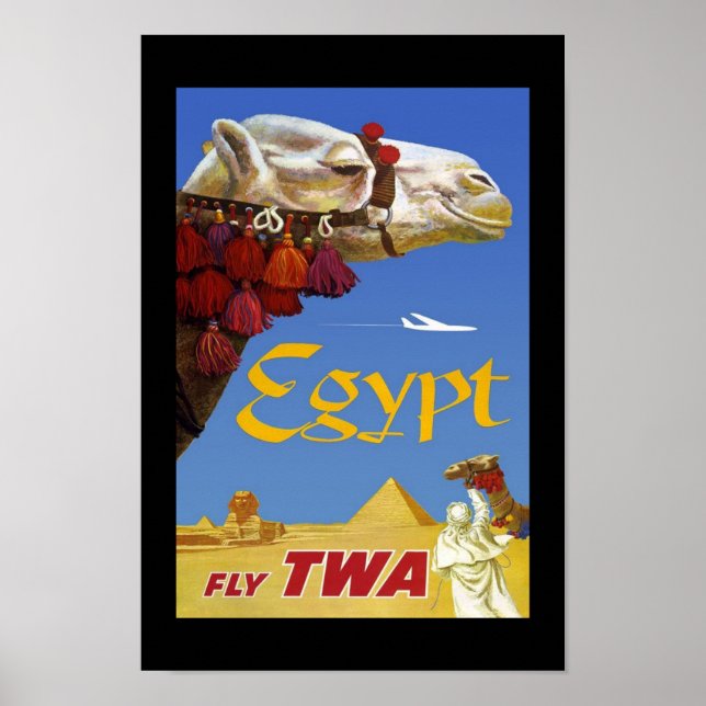 Póster Carteles de época viajan a Egipto (Frente)
