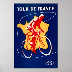 Póster Carteles de la carrera ciclista francesa de 1951