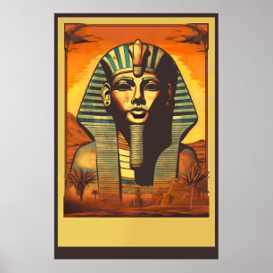 Póster Carteles de viaje antiguos de Egipto, tierra de lo