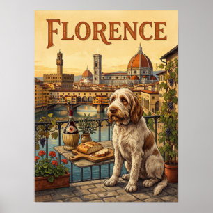 Póster Carteles de viaje antiguos Florencia Italia Perr