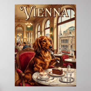 Póster Carteles de viaje antiguos Perro en Venecia Ital