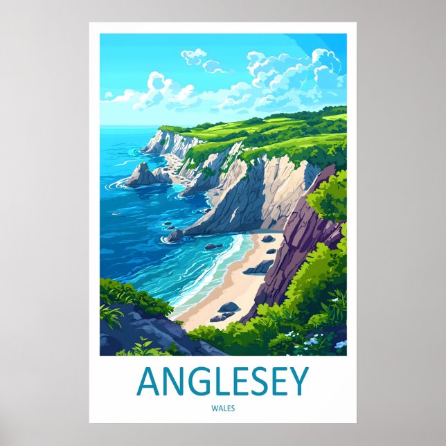 Póster Carteles de viaje de Anglesey Parque Nacional de e (Frente)