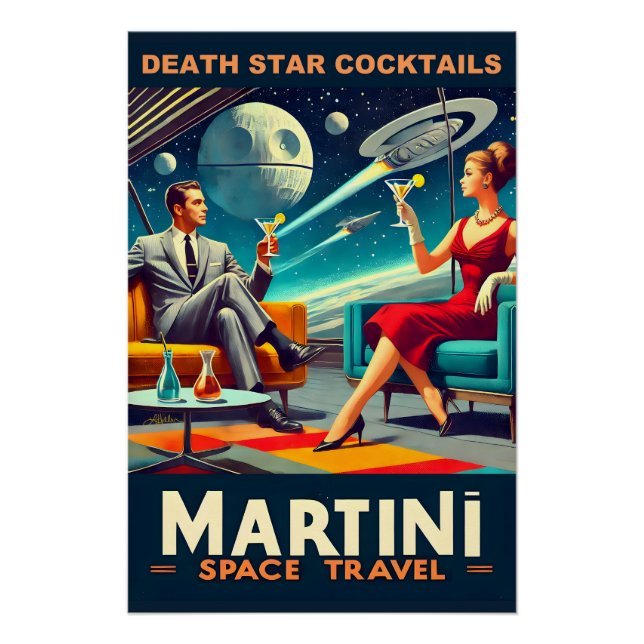 Póster Carteles de viaje espacial Martini Estrella de la  (Anverso)