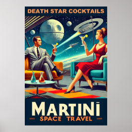 Póster Carteles de viaje espacial Martini Estrella de la 