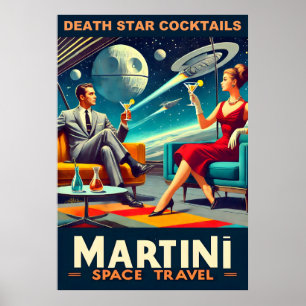 Póster Carteles de viaje espacial Martini Estrella de la 