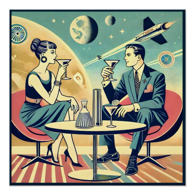Póster Carteles de viaje espaciales de Martini Tripulació (Anverso)