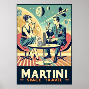 Póster Carteles de viajes espaciales de Martini