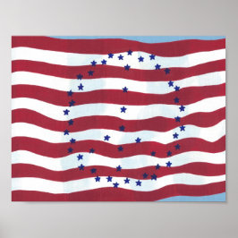 Póster Carteles modernos del signo de la paz de la bander