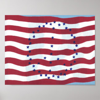 Póster Carteles modernos del signo de la paz de la bander