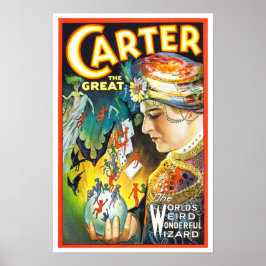 Póster Carter El Grande, 1927. Mago Vintage