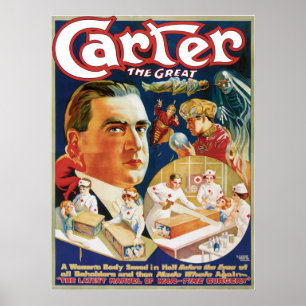 Póster Carter The Great ~ The Saw Vintage Magic Act