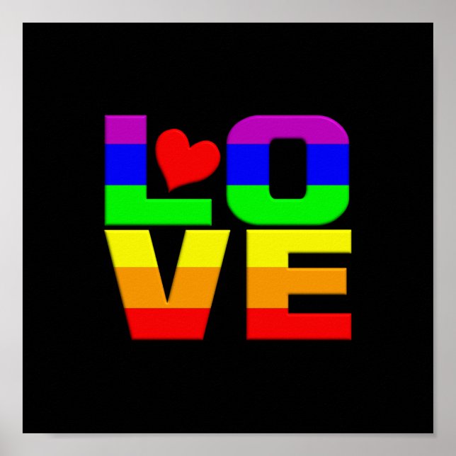 Póster Cartera de amor con arco iris (Frente)