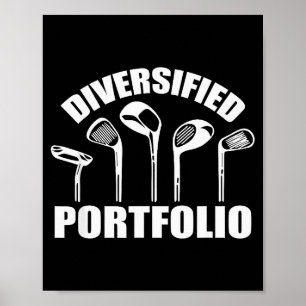 Póster Cartera Diversificada de Golf Negocios Divertidos