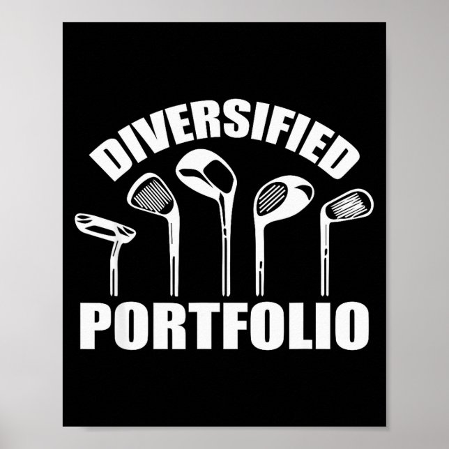 Póster Cartera Diversificada de Golf Negocios Divertidos  (Frente)
