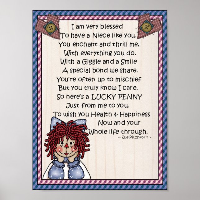 Póster Cartera-Niece-Lucky Penny-Glue Penny On (Frente)