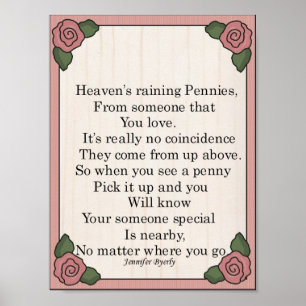 Póster Cartera-Penique del penique del Cielo-Pegamento