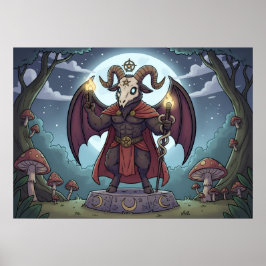 Póster Cartoon Baphomet