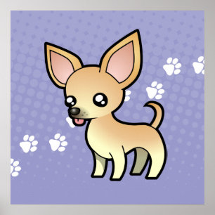 Póster Cartoon Chihuahua (smooth coat)