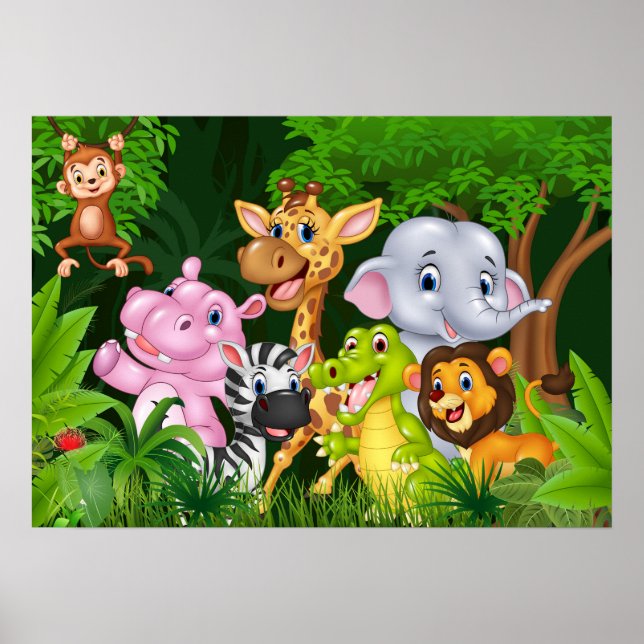 Póster Cartoon safari (Frente)