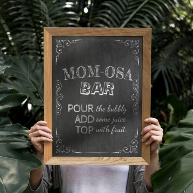 Póster Cartucho de flores blancas MOM-OSA BAR de Baby Sho (Subido por el creador)