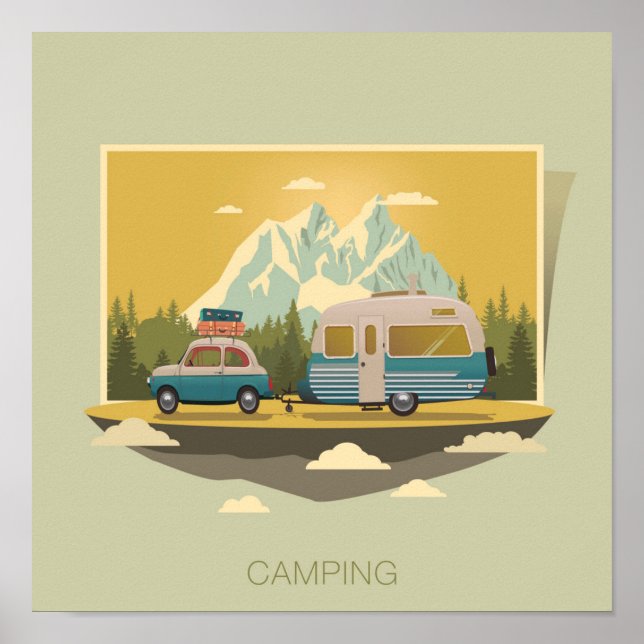 Póster Carvan Camping (Frente)
