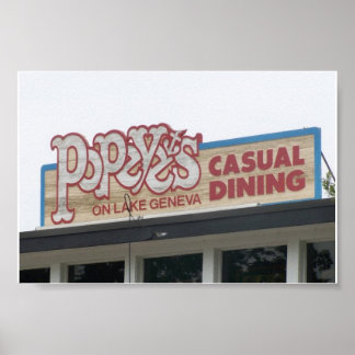 Póster CAS: CENA UAL DE POPEYE (Lago Ginebra, WI)