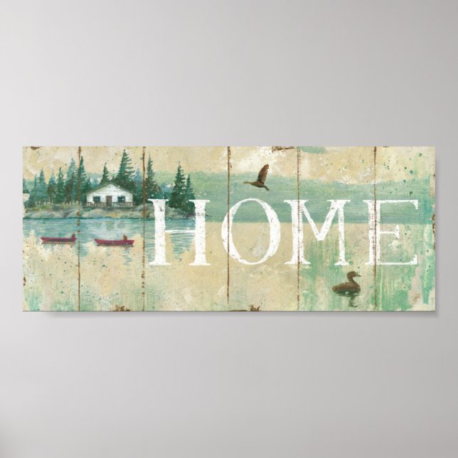 Póster Casa a orillas del lago (Frente)