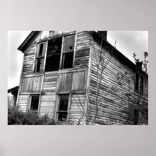 Póster Casa abandonada de dos pisos (Frente)