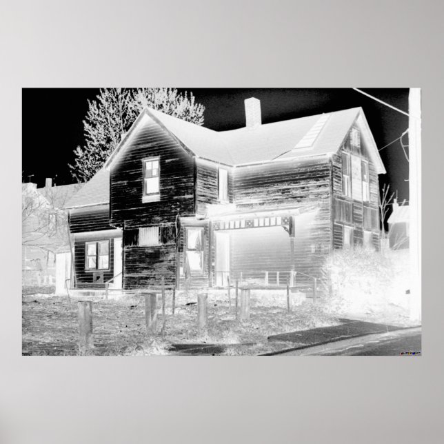 Póster Casa abandonada - negativo (Frente)