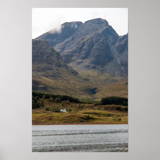 Póster Casa aislada en la Isla de Skye en Escocia (Frente)