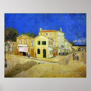 Póster Casa amarilla de van Gogh (Casa de Vincent en Arle