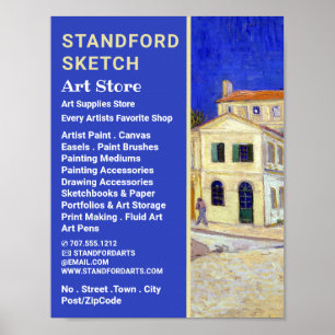 Póster Casa Amarilla De Van Gogh, Tienda De Artículos De