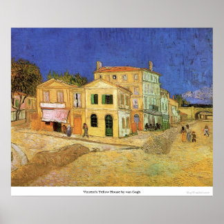 Póster Casa amarilla de Vincent por van Gogh
