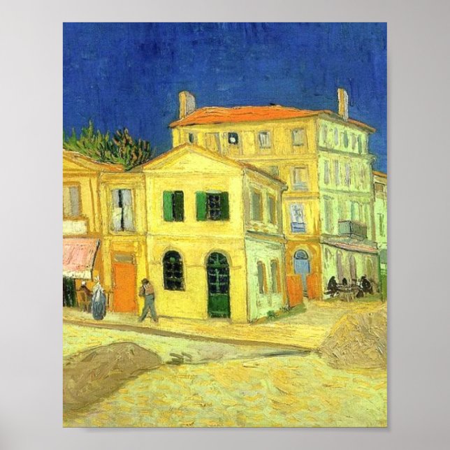 Póster Casa Amarilla De Vincent Van Gogh (Frente)