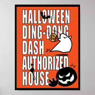 Póster Casa autorizada de Halloween DDD